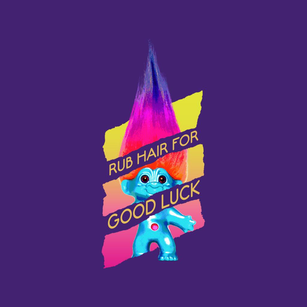 Trolls Rub Hair For Good Luck Gold Text Women's Sweatshirt product image 5