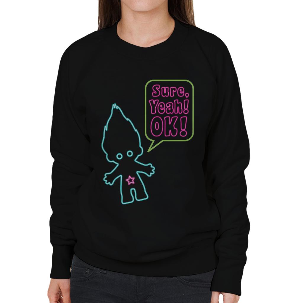 Trolls Neon Sure Yeah Ok Women's Sweatshirt product image 1
