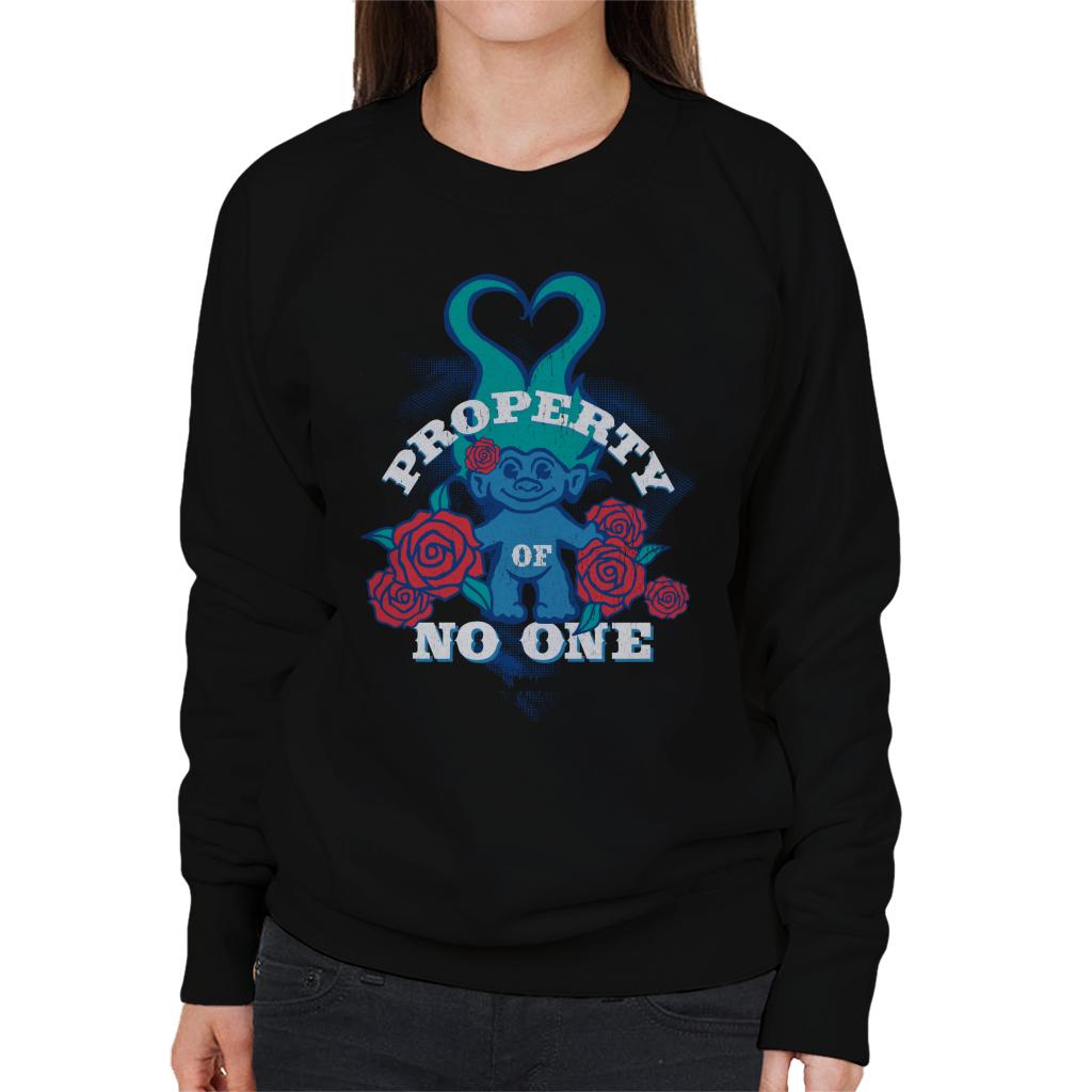 Trolls Property Of No One Love Heart Women's Sweatshirt product image 1