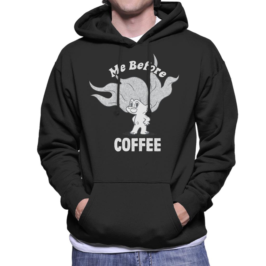 Trolls Me Before Coffee Men's Hooded Sweatshirt product image 1