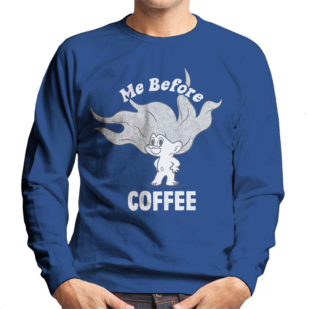 Trolls Me Before Coffee Men's Sweatshirt product image 4