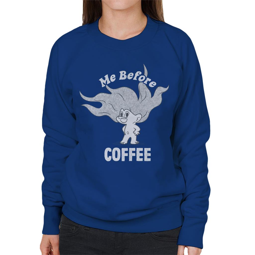Trolls Me Before Coffee Women's Sweatshirt product image 4