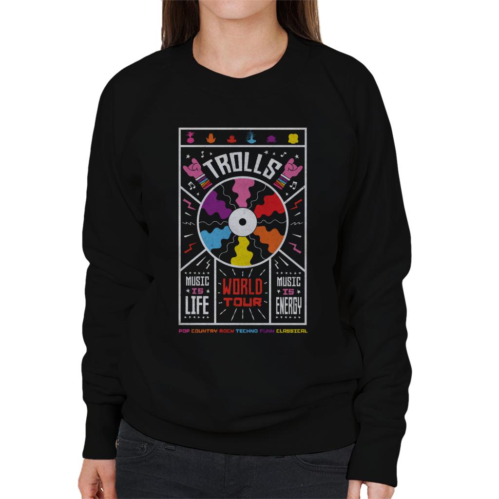 Trolls World Tour Music Is Life Is Energy Women's Sweatshirt product image 1