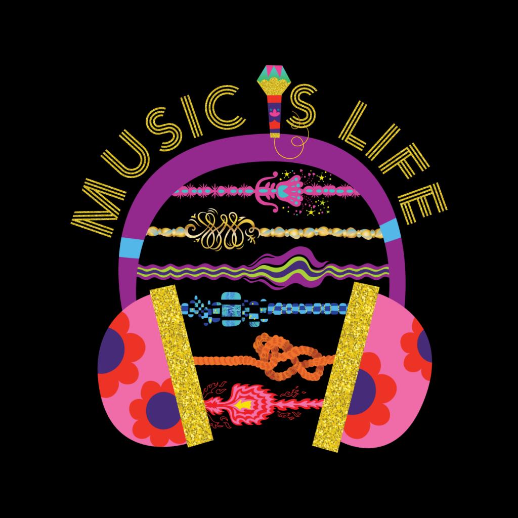 Trolls Headphone Music Is Life Women's T-Shirt product image 2