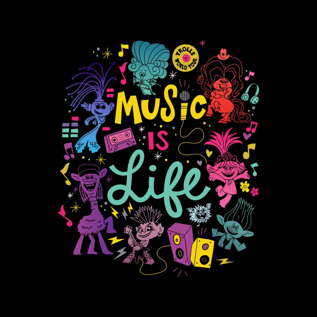 Trolls World Tour Music Is Life Montage Women's Hooded product image 2