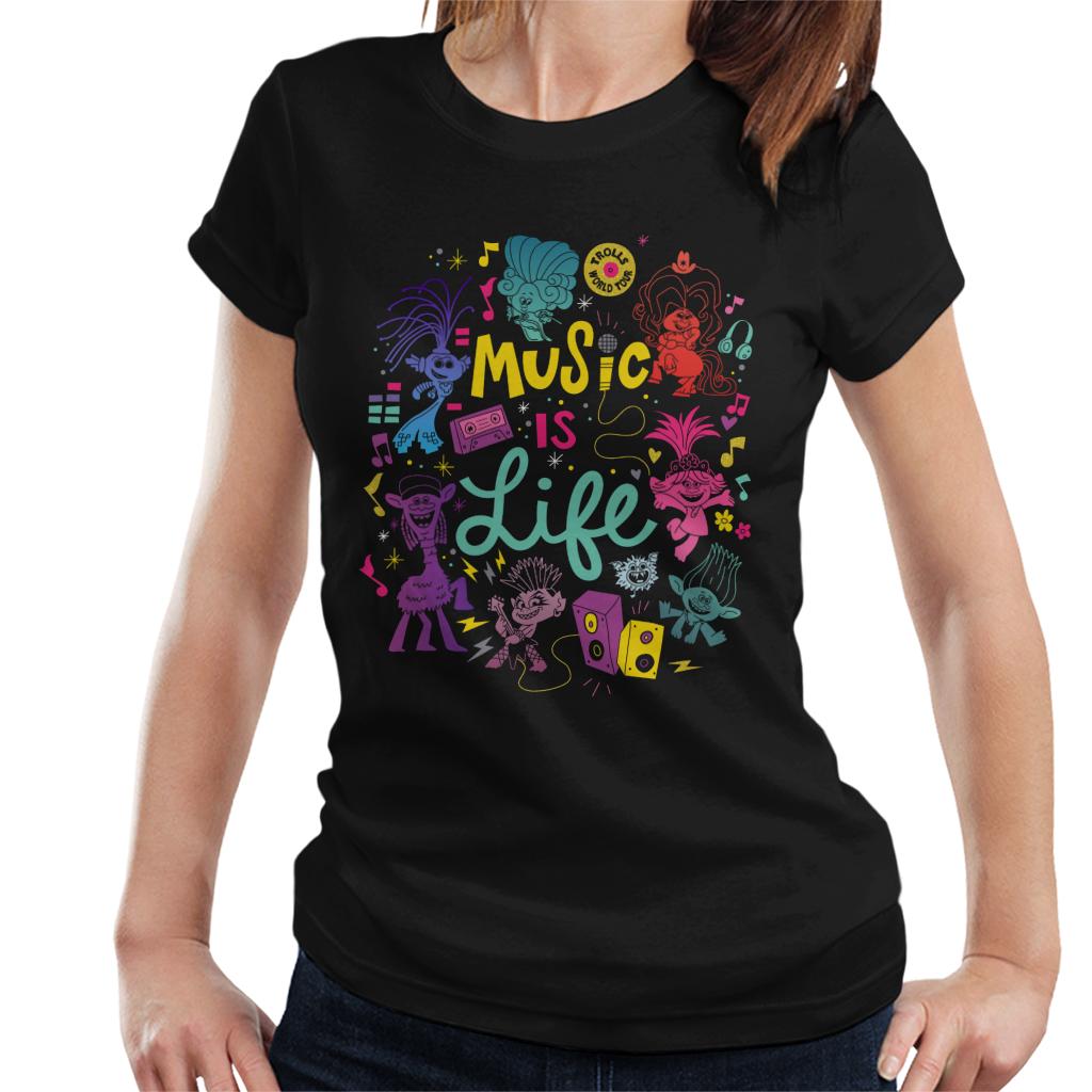 Trolls World Tour Music Is Life Montage Women's T-Shirt product image 1