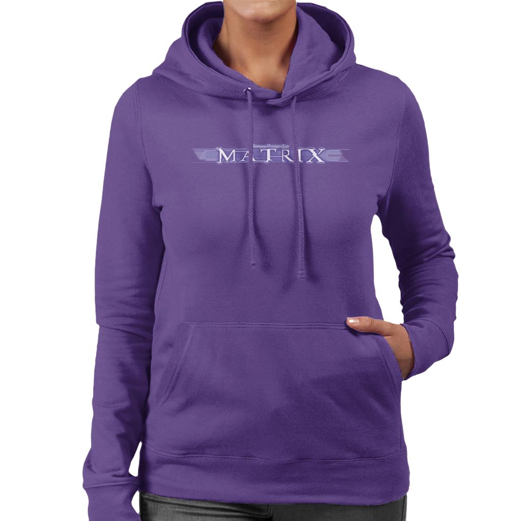 The Matrix Purple Logo Women's Hooded Sweatshirt product image 6
