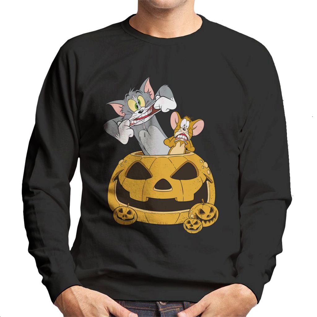 Tom and Jerry Halloween Pumpkin Face Men's Sweatshirt product image 1