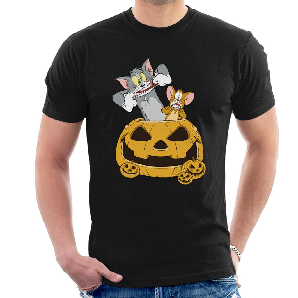 Tom and Jerry Halloween Pumpkin Face Men's T-Shirt product image 1