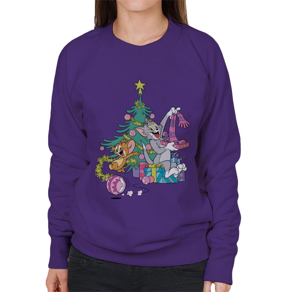 Tom and Jerry Christmas Festive Morning Women's Sweatshirt product image 6