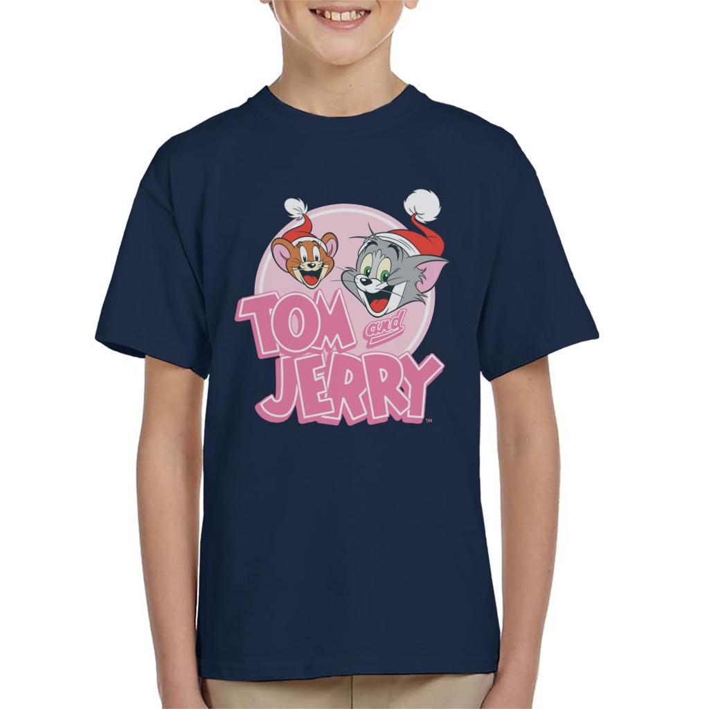 Tom and Jerry Christmas Wearing Festive Hats Kid's T-Shirt product image 4