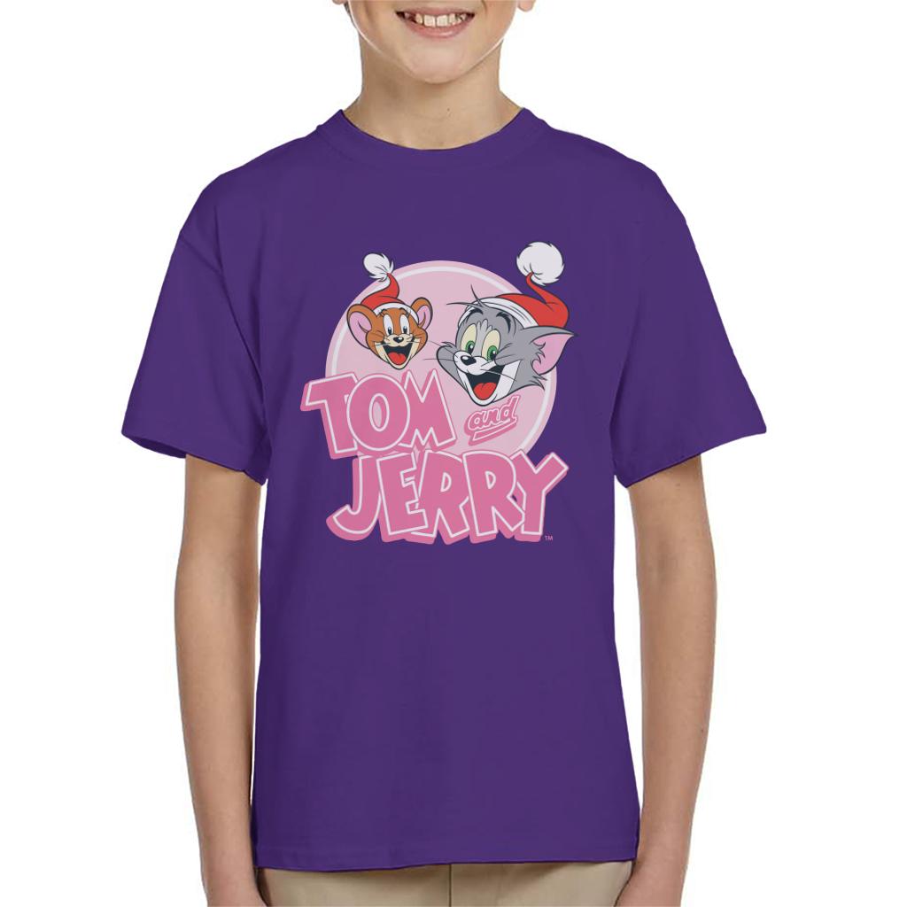 Tom and Jerry Christmas Wearing Festive Hats Kid's T-Shirt product image 6