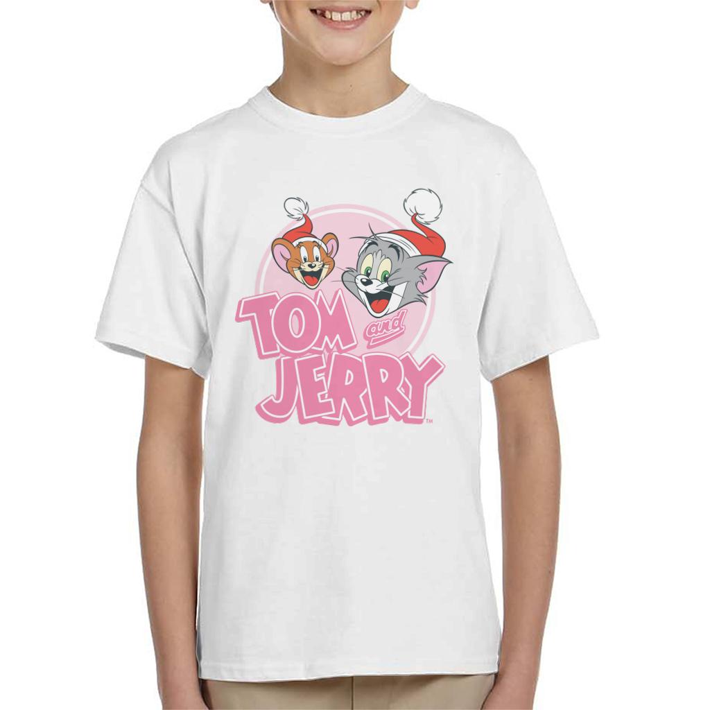 Tom and Jerry Christmas Wearing Festive Hats Kid's T-Shirt product image 1