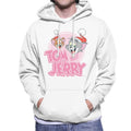 Tom and Jerry Christmas Wearing Festive Hats Men's Hooded product image 1