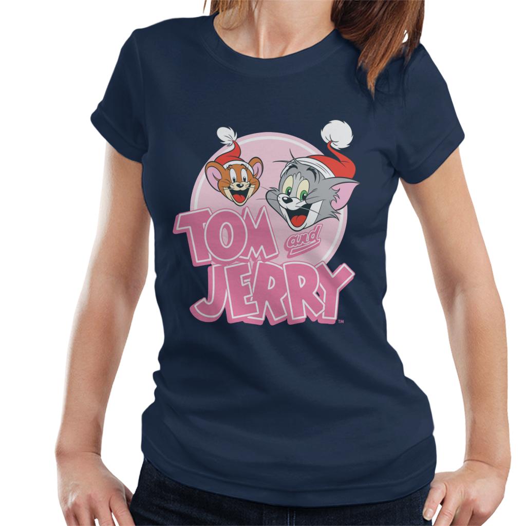 Tom and Jerry Christmas Wearing Festive Hats Women's T-Shirt product image 4