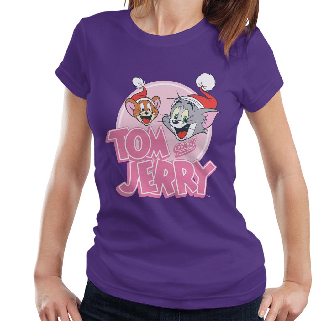Tom and Jerry Christmas Wearing Festive Hats Women's T-Shirt product image 6