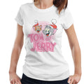 Tom and Jerry Christmas Wearing Festive Hats Women's T-Shirt product image 1