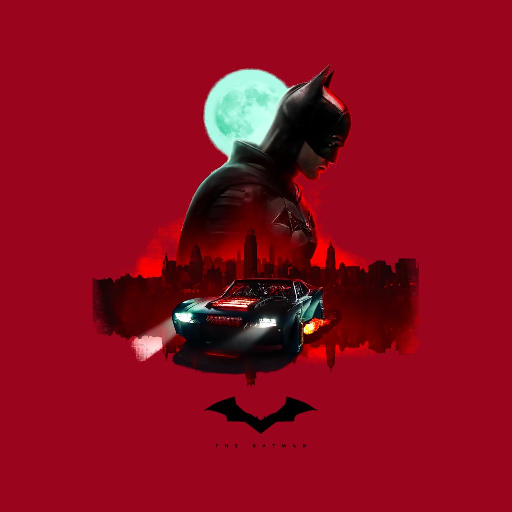 The Batman Gotham City Moon Montage Men's T-Shirt product image 5