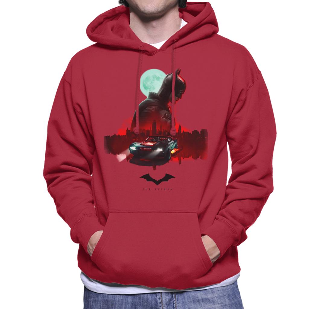 The Batman Gotham City Moon Montage Men's Hooded Sweatshirt product image 4