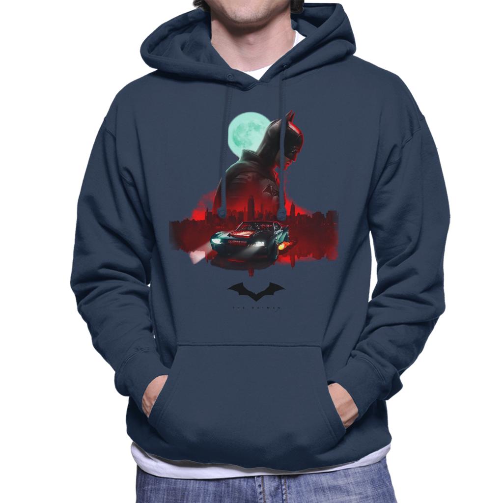 The Batman Gotham City Moon Montage Men's Hooded Sweatshirt product image 1