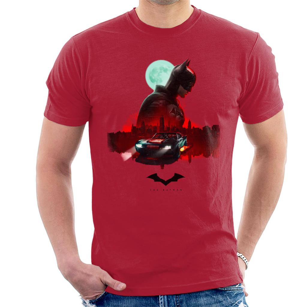 The Batman Gotham City Moon Montage Men's T-Shirt product image 4