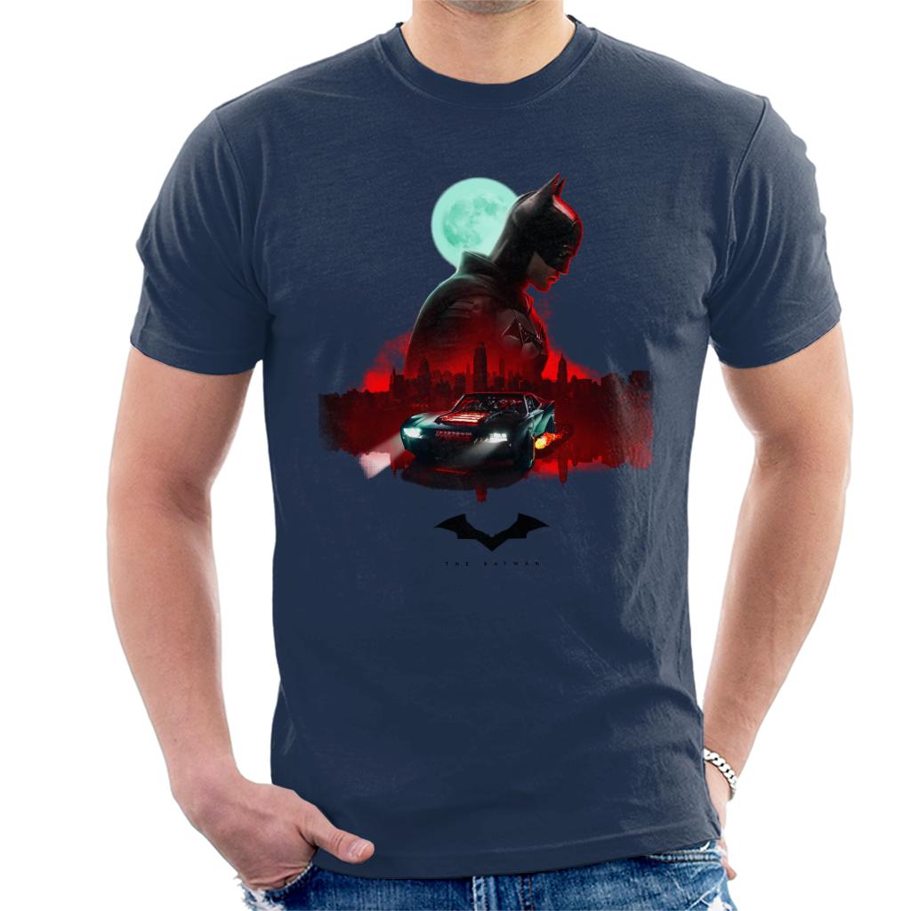 The Batman Gotham City Moon Montage Men's T-Shirt product image 1