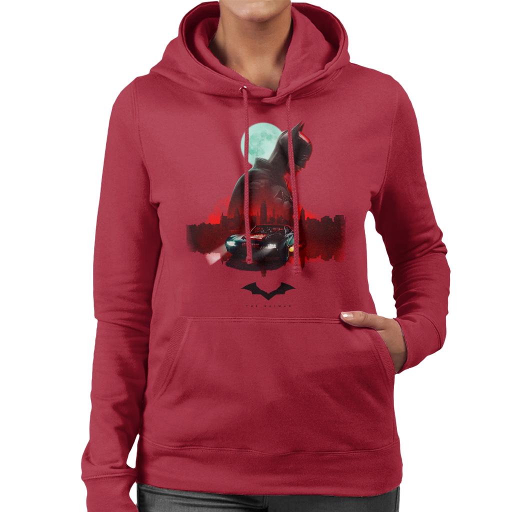 The Batman Gotham City Moon Montage Women's Hooded product image 4