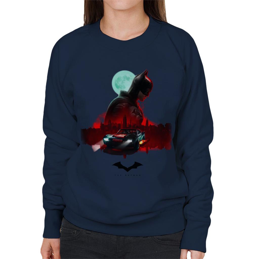 The Batman Gotham City Moon Montage Women's Sweatshirt product image 1