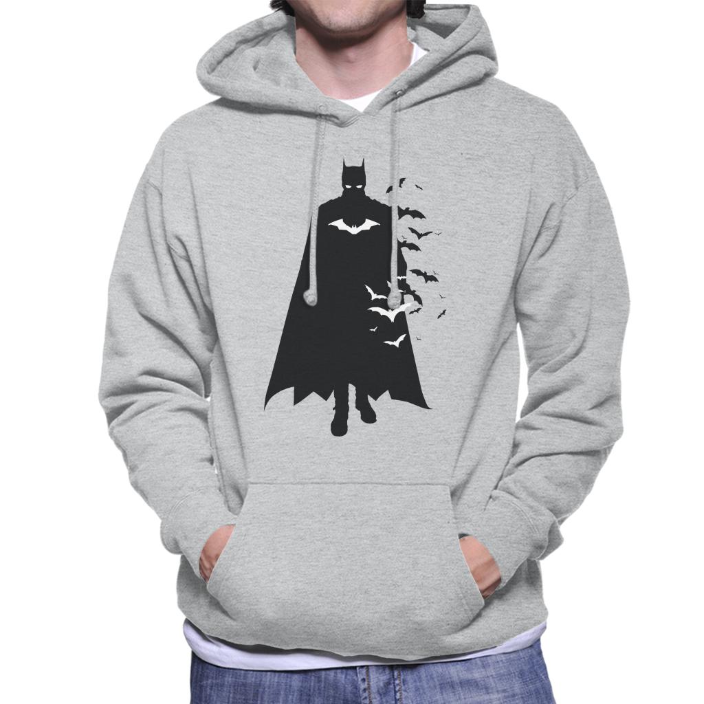 The Batman Silhouette White Bats Men's Hooded Sweatshirt product image 4