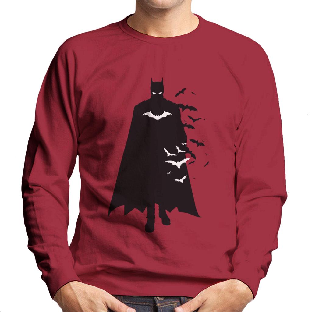 The Batman Silhouette White Bats Men's Sweatshirt product image 6
