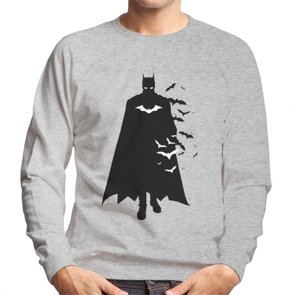 The Batman Silhouette White Bats Men's Sweatshirt product image 4
