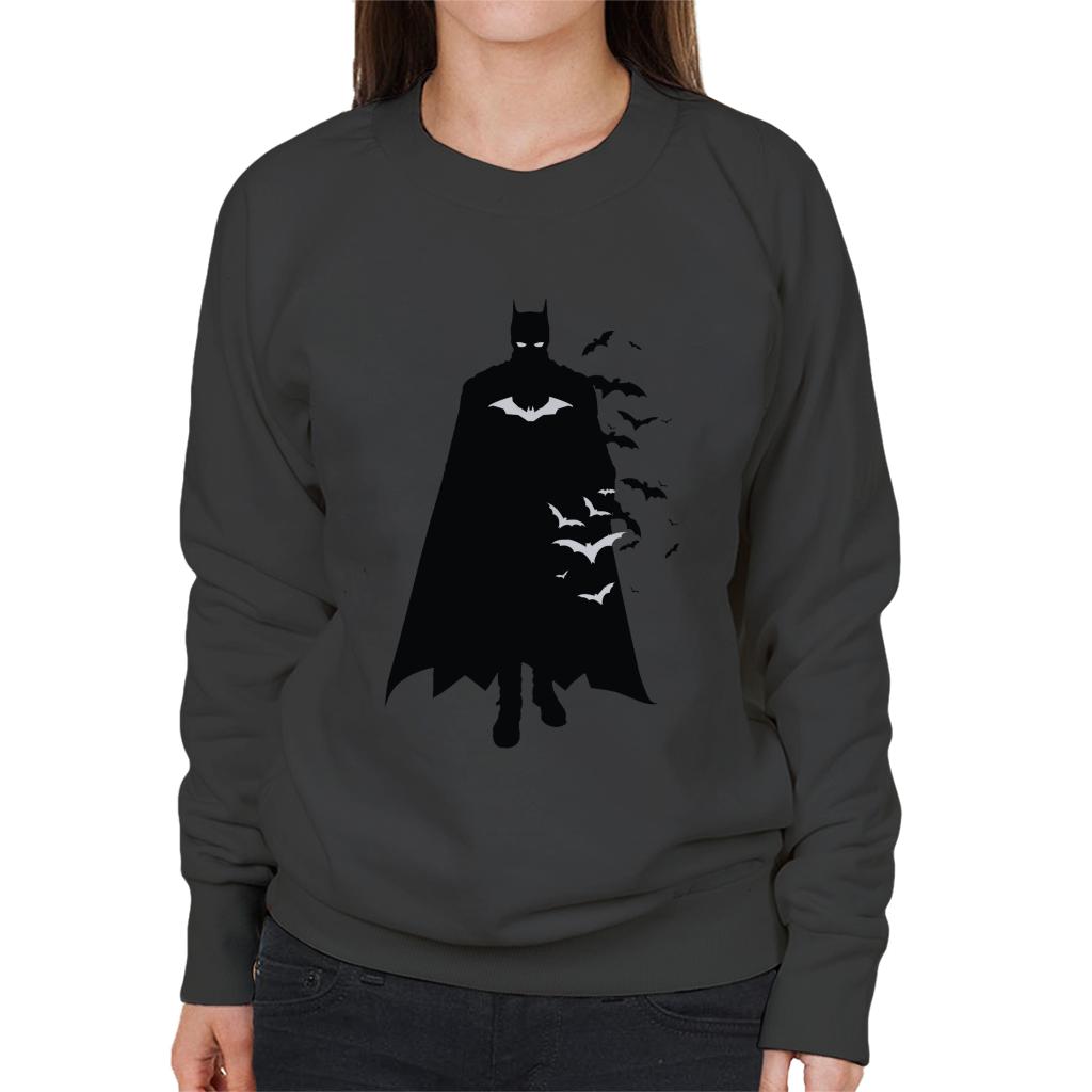 The Batman Silhouette White Bats Women's Sweatshirt product image 1