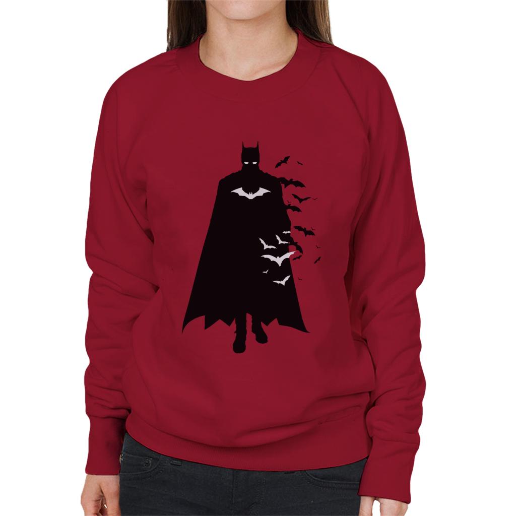 The Batman Silhouette White Bats Women's Sweatshirt product image 6