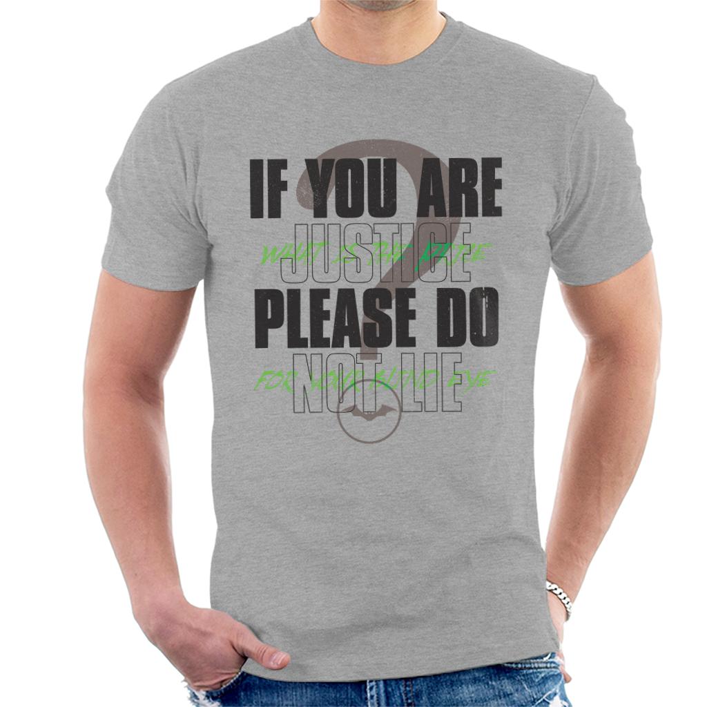 The Batman Riddler If You Are Justice Please Do Not Lie product image 1