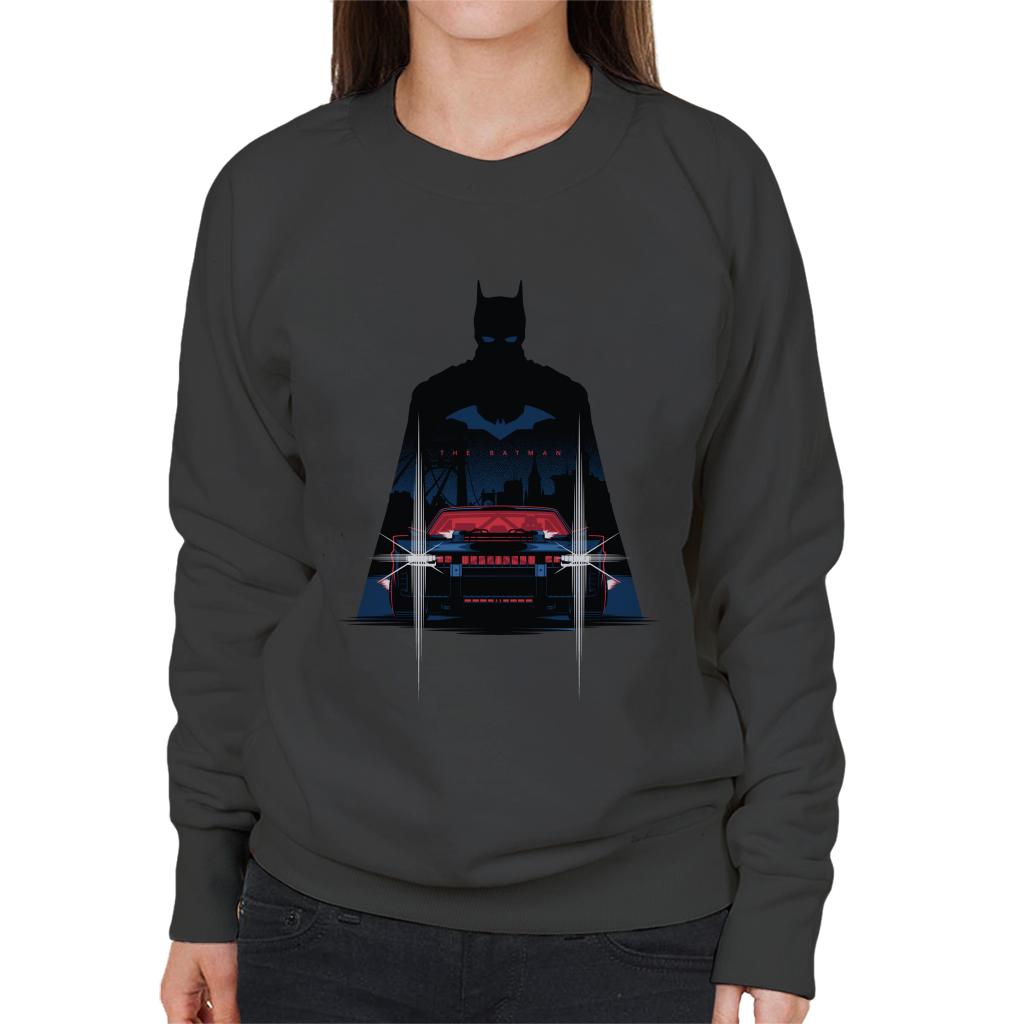The Batman Silhouette Batmobile Women's Sweatshirt product image 1