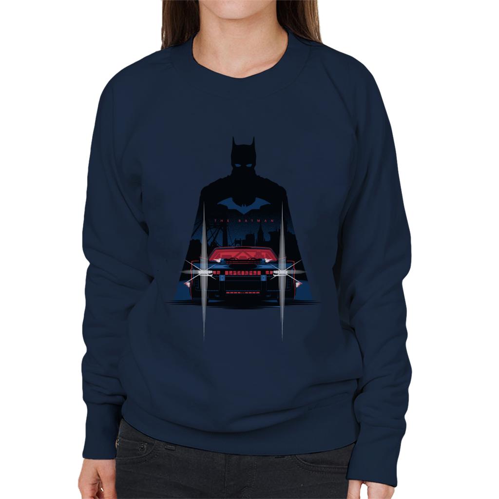 The Batman Silhouette Batmobile Women's Sweatshirt product image 4