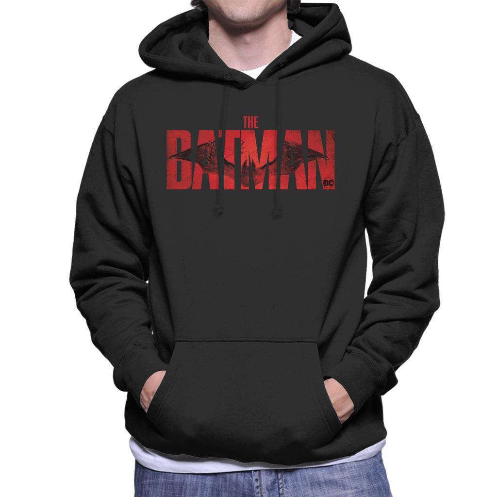 The Batman Red Logo Bat Signal Men's Hooded Sweatshirt product image 1