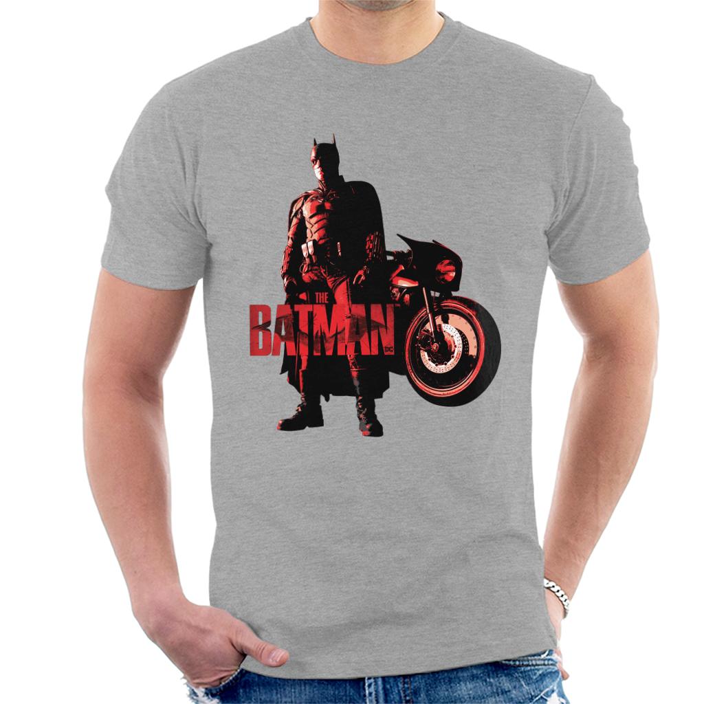 The Batman Red Logo Motorbike Men's T-Shirt product image 1