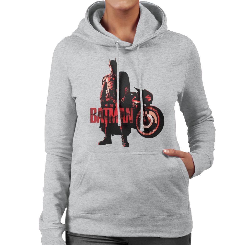 The Batman Red Logo Motorbike Women's Hooded Sweatshirt product image 1