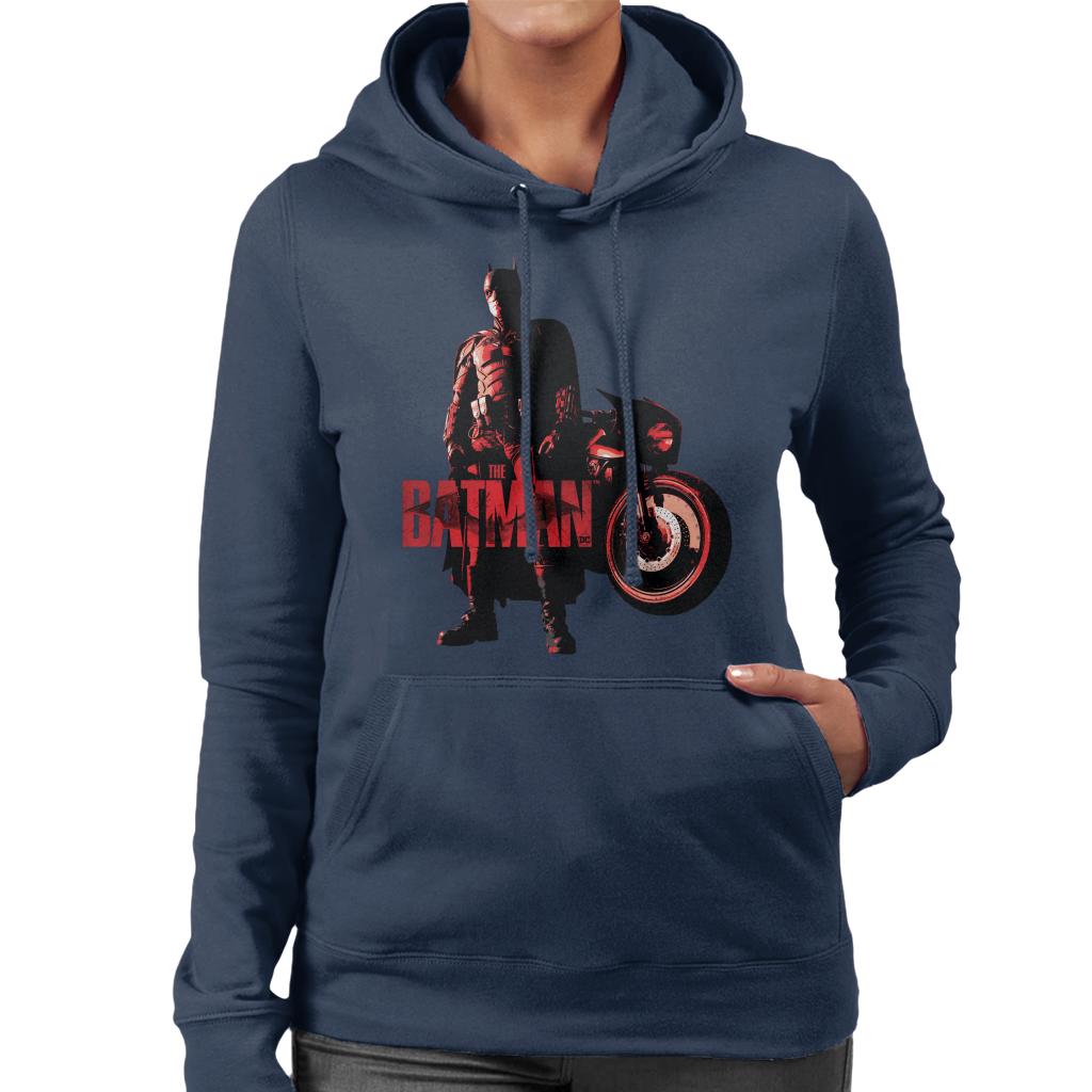 The Batman Red Logo Motorbike Women's Hooded Sweatshirt product image 4