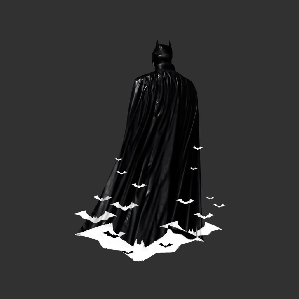 The Batman Cape White Bat Signals Men's Sweatshirt product image 2