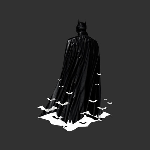 The Batman Cape White Bat Signals Men's Sweatshirt product image 2