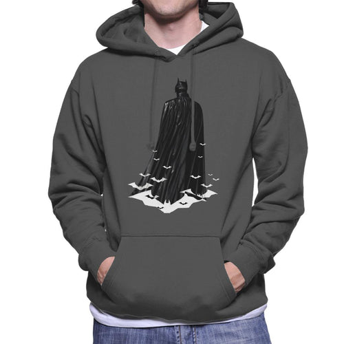 The Batman Cape White Bat Signals Men's Hooded Sweatshirt product image 1