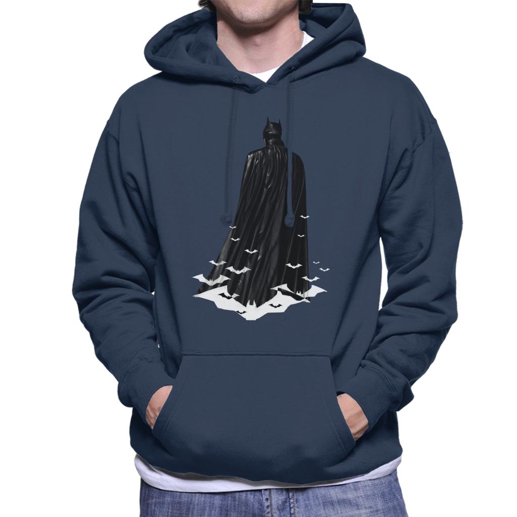 The Batman Cape White Bat Signals Men's Hooded Sweatshirt product image 4