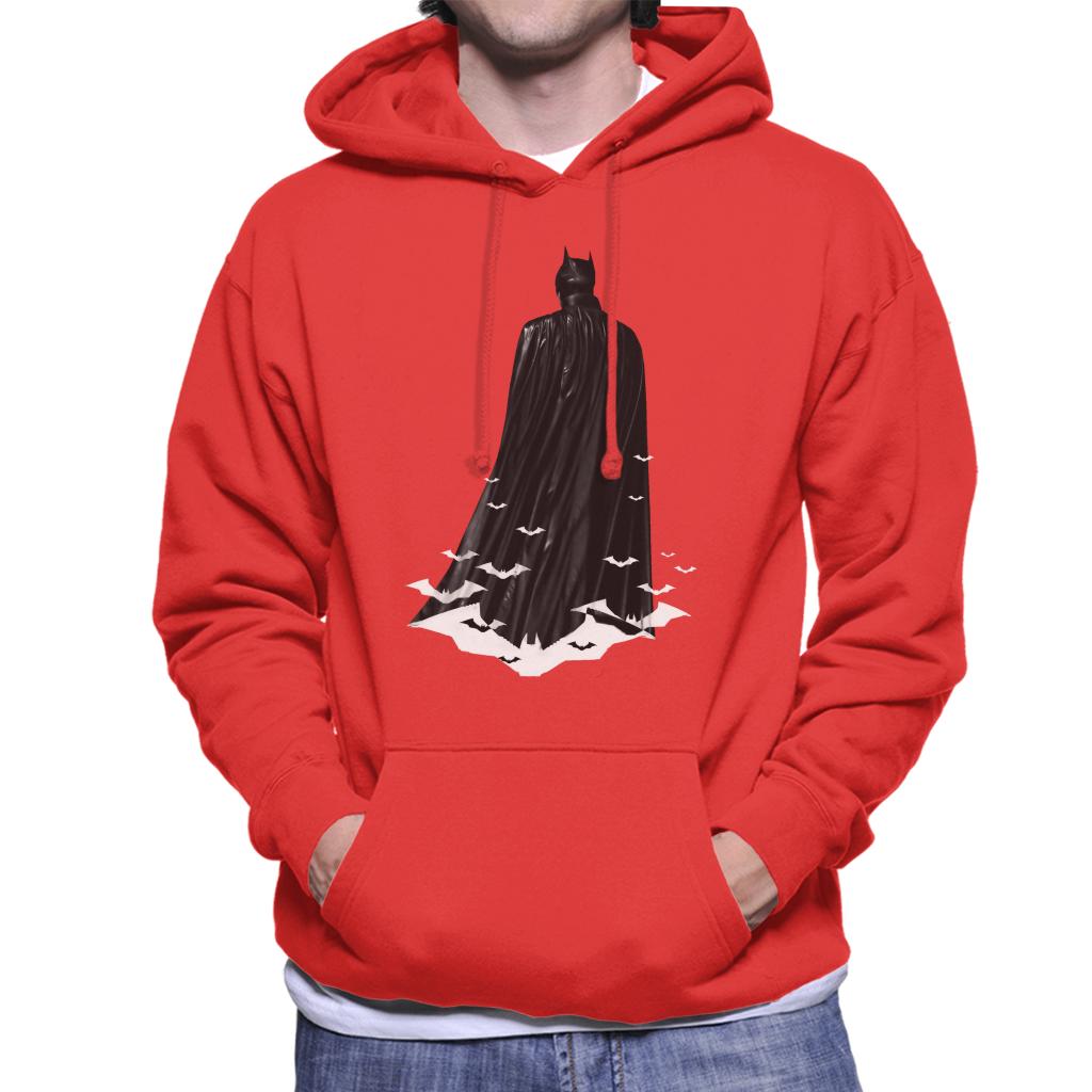 The Batman Cape White Bat Signals Men's Hooded Sweatshirt product image 6