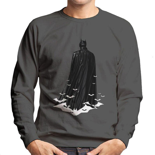 The Batman Cape White Bat Signals Men's Sweatshirt product image 1