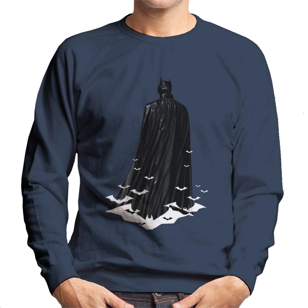 The Batman Cape White Bat Signals Men's Sweatshirt product image 4