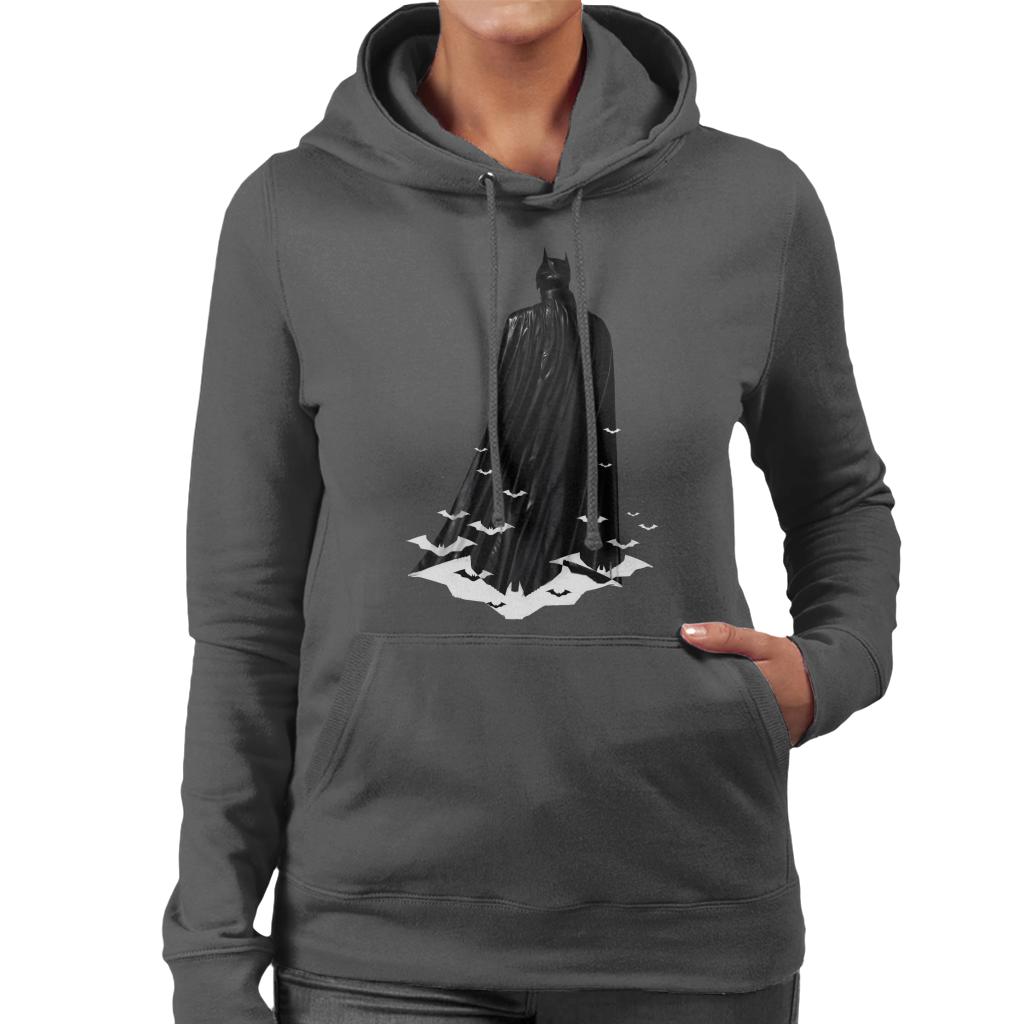 The Batman Cape White Bat Signals Women's Hooded Sweatshirt product image 1