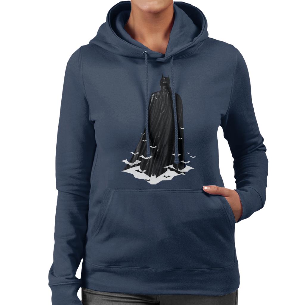 The Batman Cape White Bat Signals Women's Hooded Sweatshirt product image 4