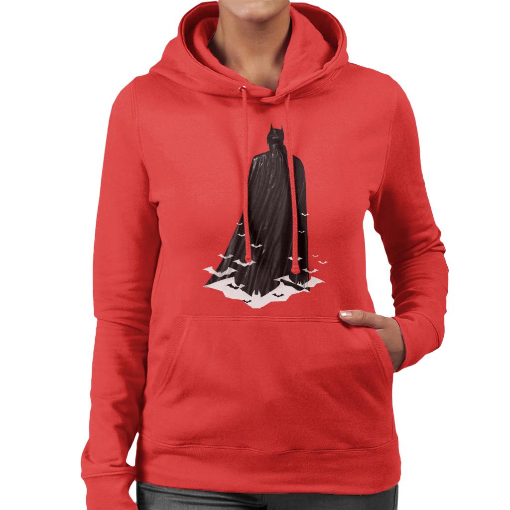 The Batman Cape White Bat Signals Women's Hooded Sweatshirt product image 6
